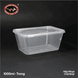 Hôp Nhựa Chữ Nhật TL 1000ml - Trong