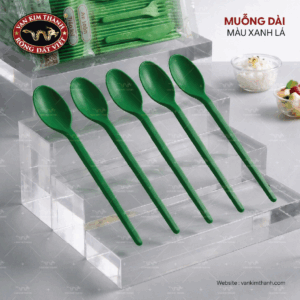 Muỗng Nhựa Dài - Xanh Lá