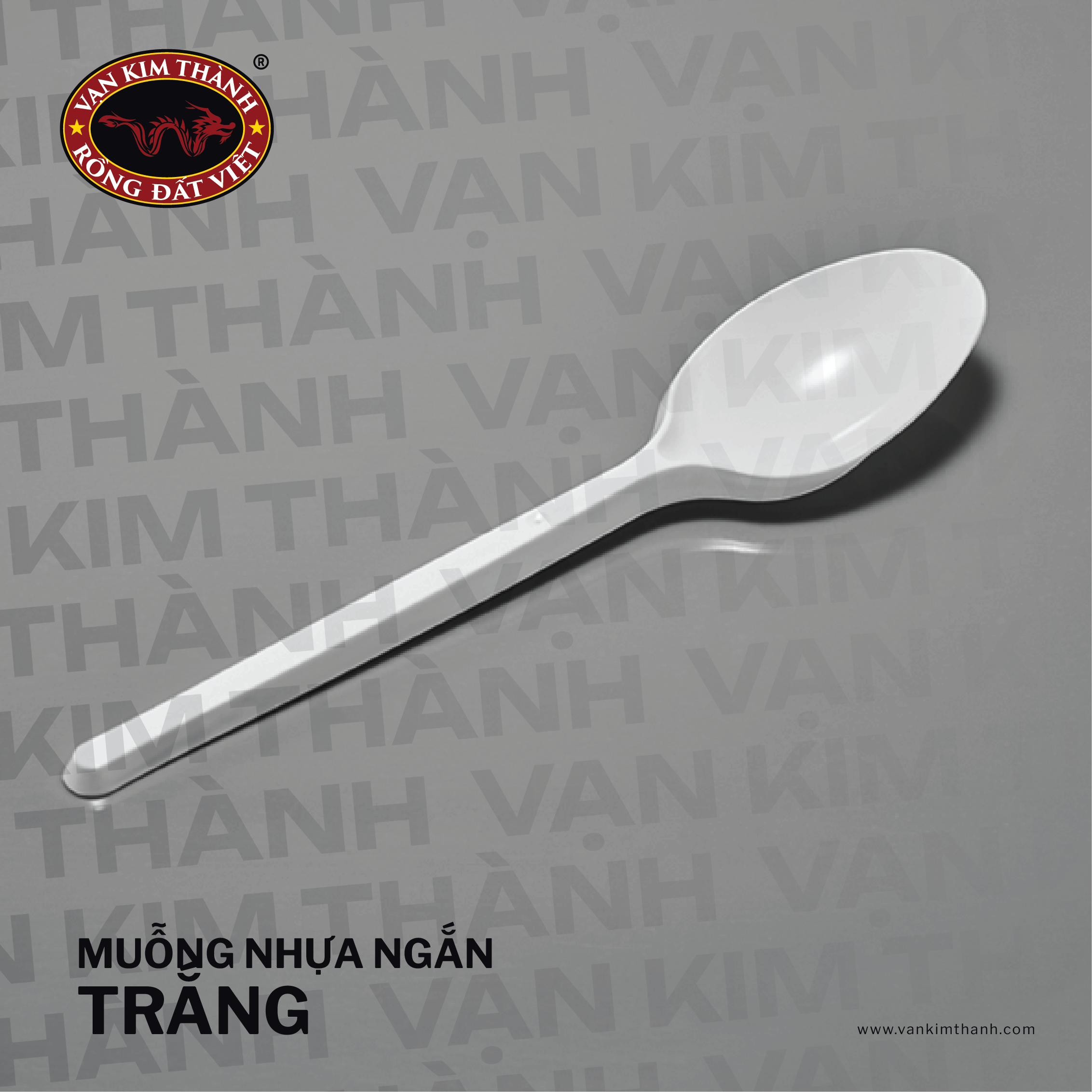 Muỗng nhựa ngắn - trắng