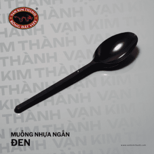 Muỗng nhựa ngắn - đen