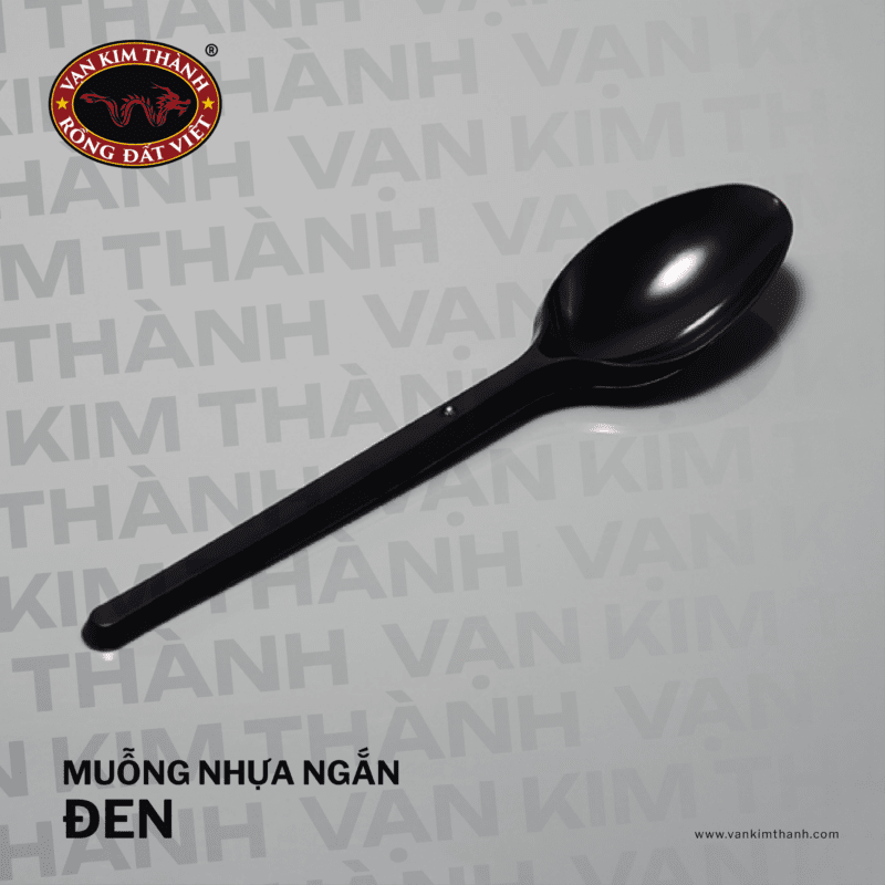 Muỗng nhựa ngắn - đen