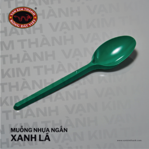 Muỗng nhựa ngắn - xanh lá