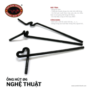 Ống Hút Ø6 Nghệ Thuật - Đen