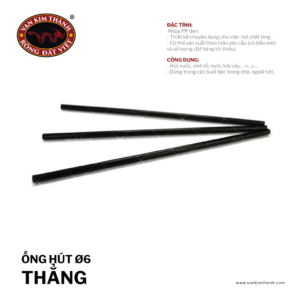 Ống Hút Ø6 Thẳng - Đen