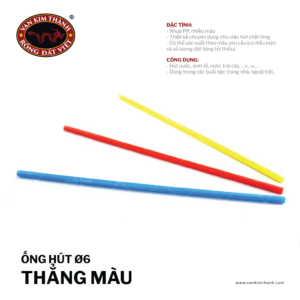 Ống Hút Ø6 Thẳng Màu