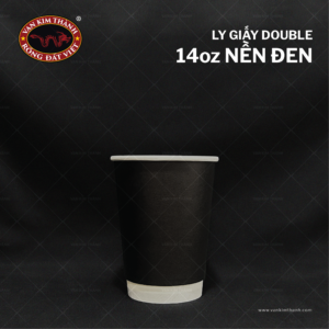 Ly Giấy Double 14oz - Đen