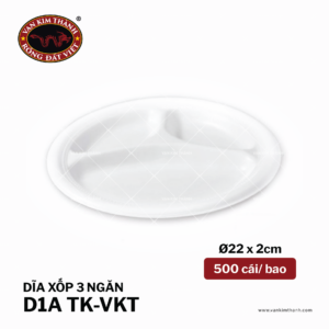 Dĩa Xốp 3 Ngăn D1A TK-VKT