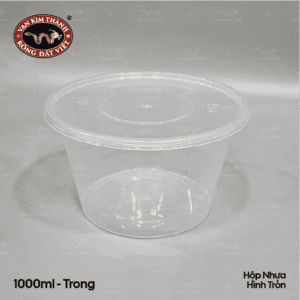 Hộp Nhựa Tròn Trong 1000ml