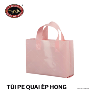 Túi PE Quai Ép Hong Hồng Pastel